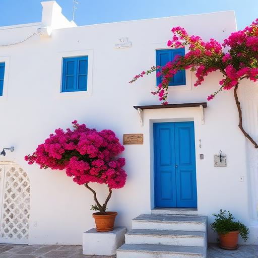 Blue Door in Paros