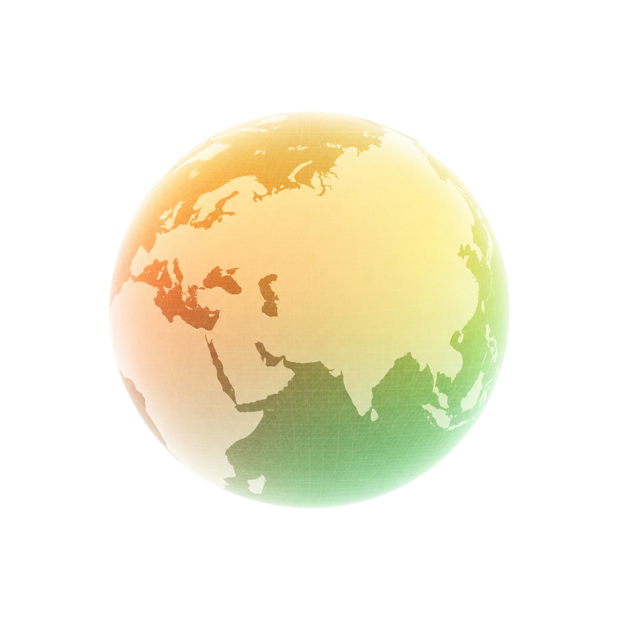 Warm glowing globe showing Africa, Europe, and the Middle East